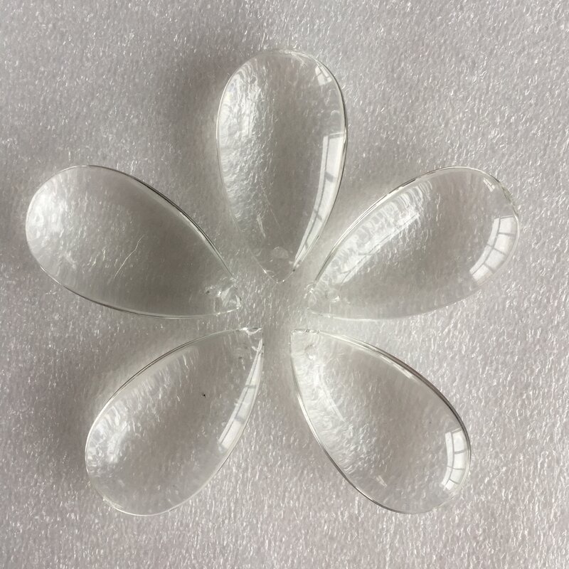 Piezas de prismas de araña de cristal transparente, lámpara de gota de agua, colgantes de atrapasol en forma de lágrima, 50mm