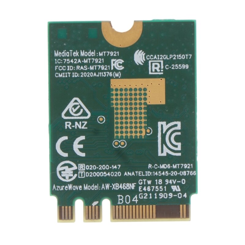 MT7921 NGFF M.2 Wireless Card WiFi 6 Desktop Kit 2.4/5G 802.11ac BT 5.2 Адаптер B0KA