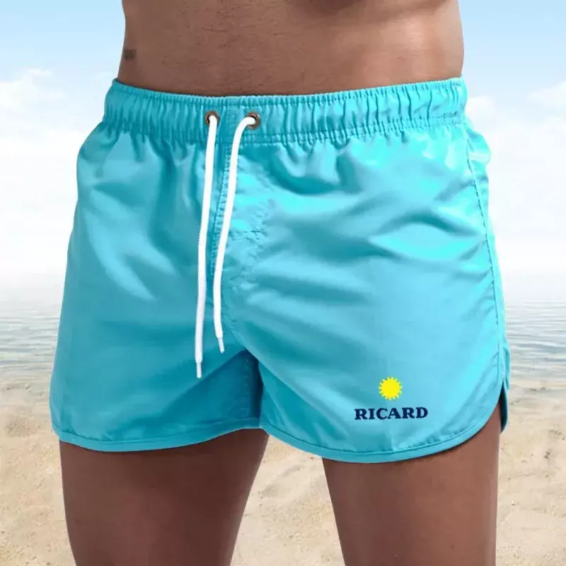 Men's quick drying beach shorts, casual fitness and fitness jogging clothes M-3XL