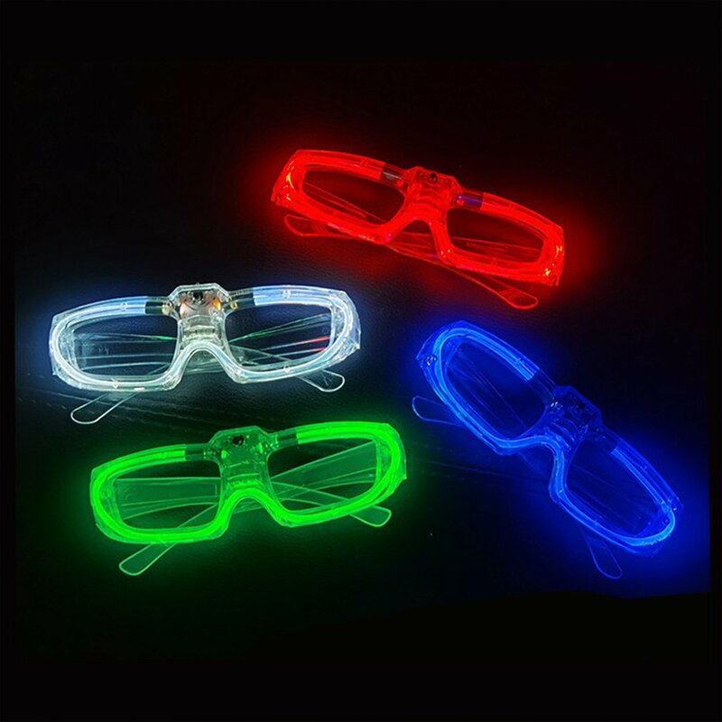Nuovi occhiali luminosi a LED trasparenti occhiali da festa di moda occhiali luminosi a LED occhiali luminosi lampeggianti creativi per uomo donna consegna veloce