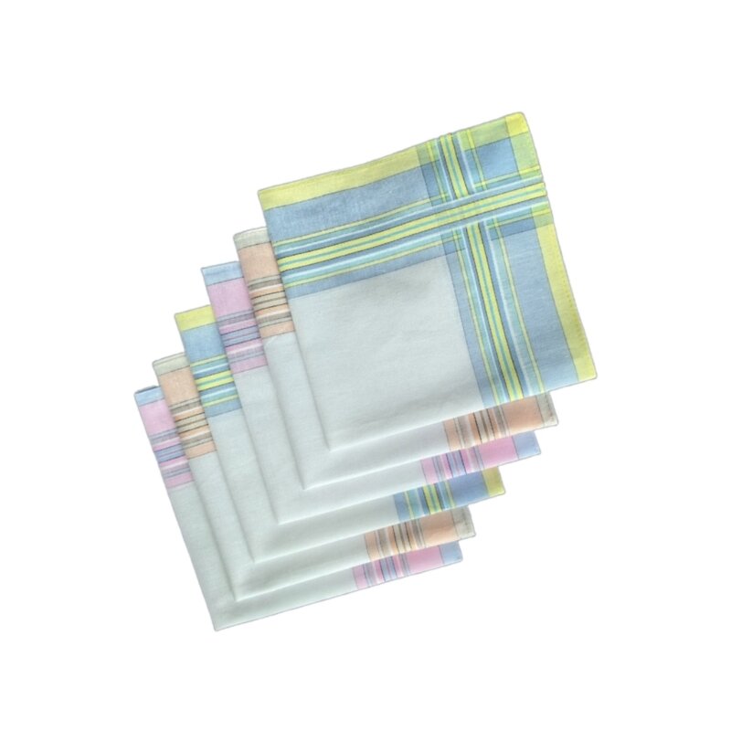 منشفة مربعة متعددة الاستخدامات لمسح العرق ومنشفة جيب مربعة 6 قطع