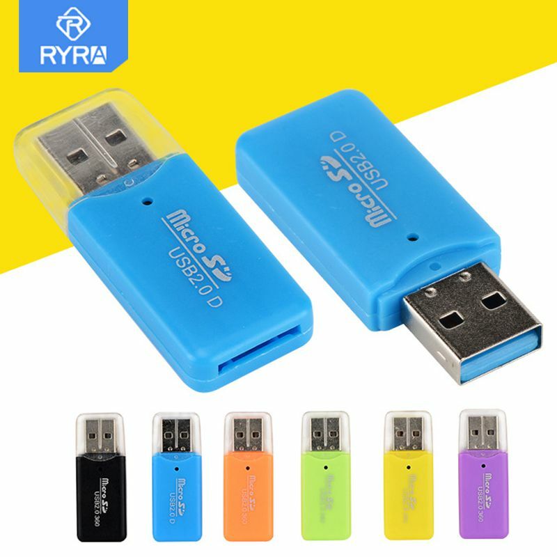RYRA Mini Memory Card Reader USB 2.0 Micro SD TF Flash Portable Plastic Adapter With High Quality For PC Laptop Mobile Converter