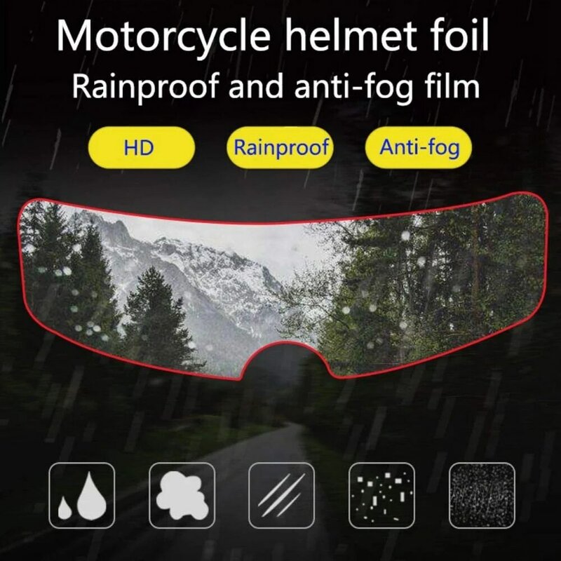 Мотоциклетный шлем универсального типа, противотуманная пленка против дождя, полушлем для электрического автомобиля, противотуманные линзы, патч, аксессуары