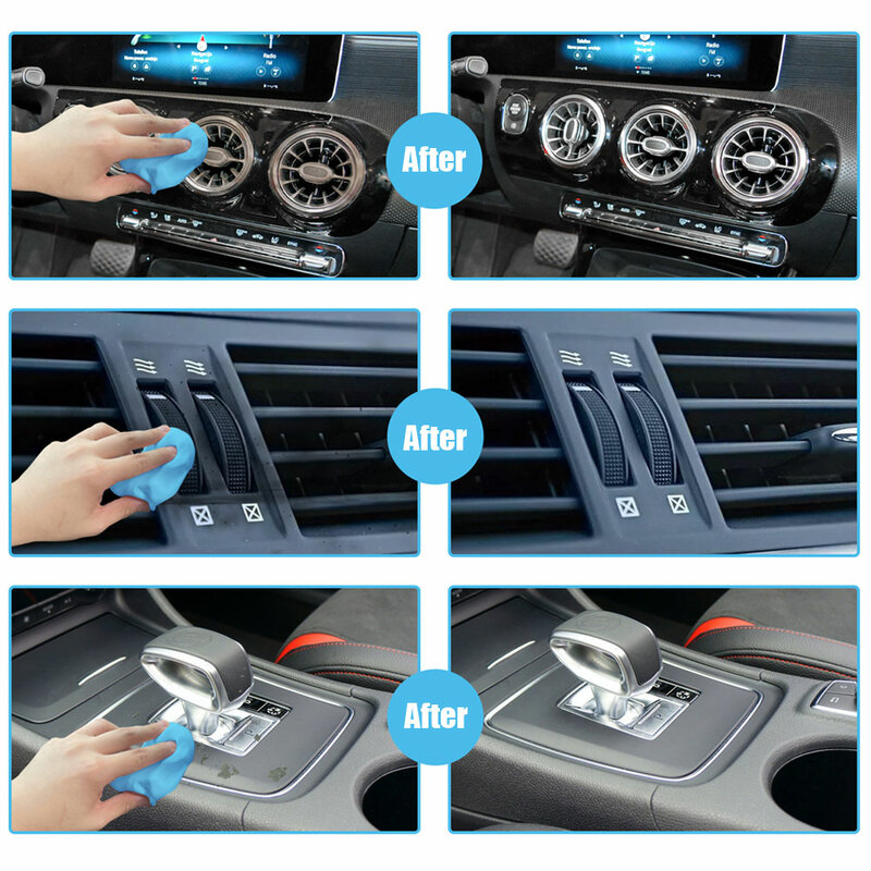 Gel reusável do líquido de limpeza do teclado do gel da limpeza do carro auto respiradouro de ar interior detalhe remoção