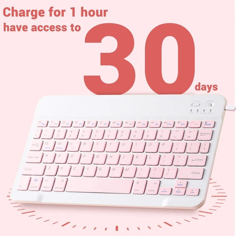 Mini teclado sem fio bluetooth, 10 polegadas, bluetooth, para ipad 7ª geração de ar 2, tablet, portátil, huawei, android