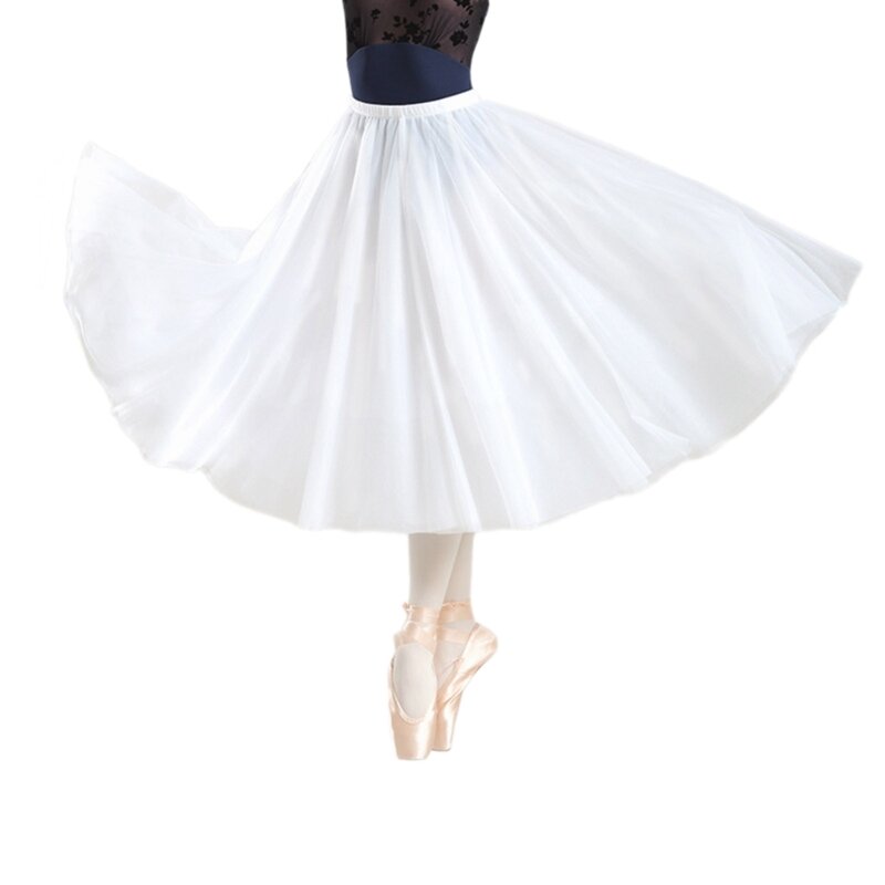 Балетная юбка с запахом для девочек и женщин, балетный трико для взрослых, юбка-пачка, танцевальная юбка поверх шарфа, юбка с