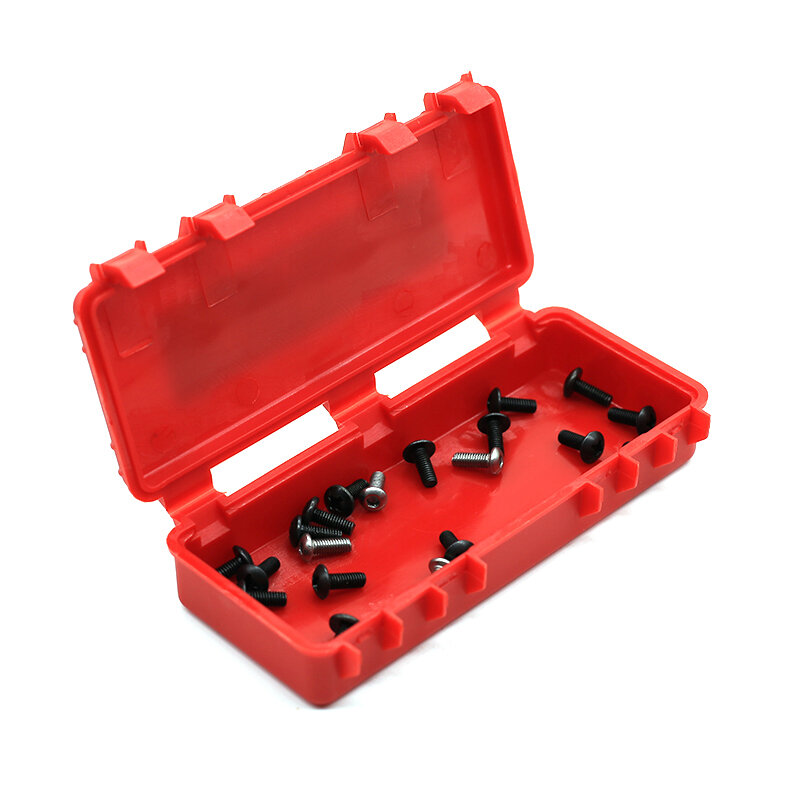3Pcs Plastic Rc Car Storage Box Decoration Tool for Traxxas Trx4 Axial Scx10 90046 D90 1/10 Rc Crawler Accessories Red