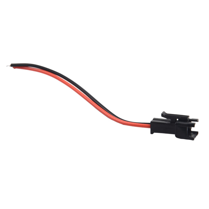 수 암 연결 케이블 커넥터 플러그 헤드, 빨간색 및 검은색 2 핀 와이어, PVC 24AWG, 범용, 2.54mm, 10cm, 10 개