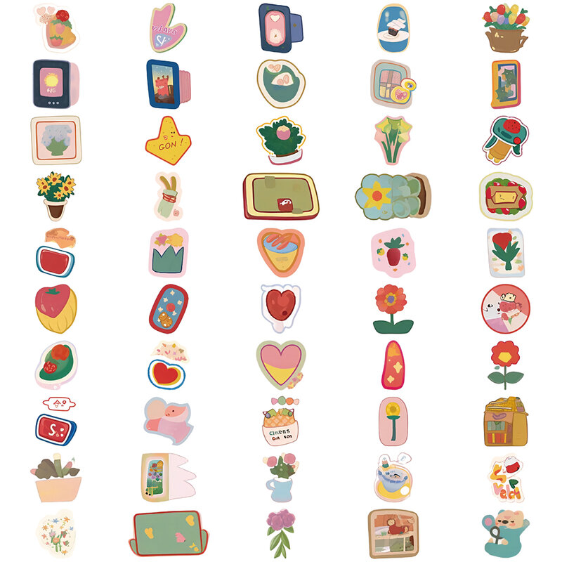 Watercolor Art Stickers Pack para Crianças, DIY, Skate, Motocicleta, Mala, Decalques de Papelaria, Decoração para Telefone, Laptop, Brinquedos, 10 Pcs, 100Pcs