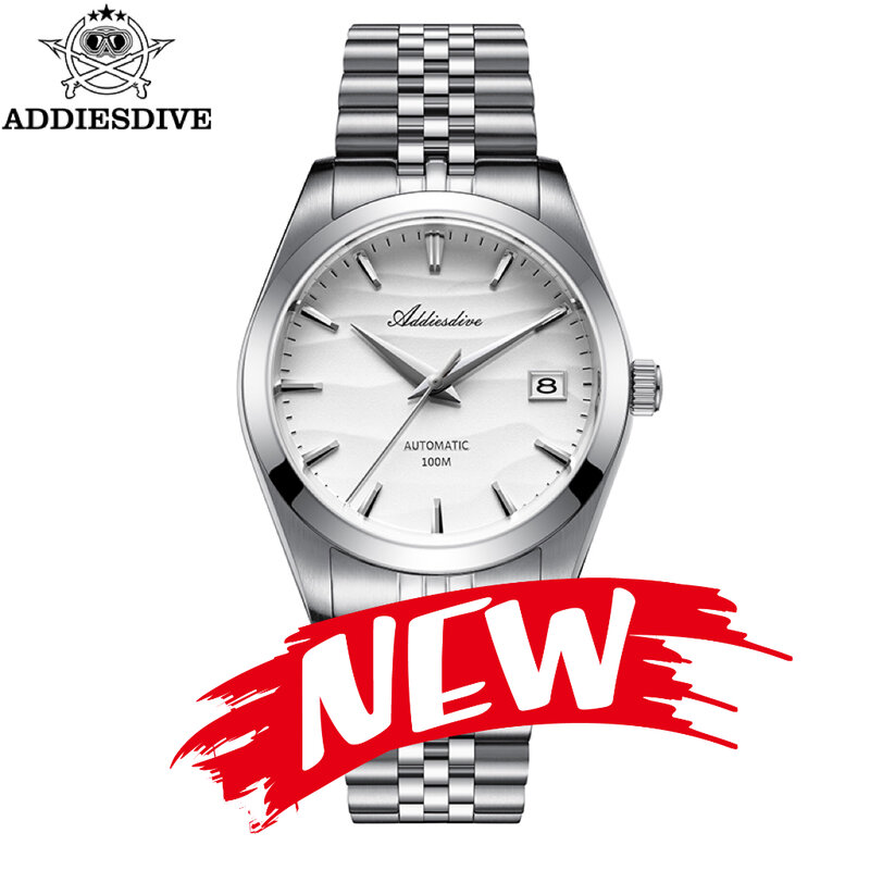 Adpeso Dive jam tangan pria, jam tangan pria 39mm kaca safir 100M, jam tangan bisnis mekanik otomatis