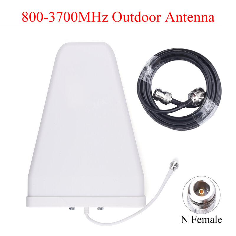 Antena N wanita, 3G 4G 5G 8dBi 800-3700MHz luar ruangan konektor untuk Repeater sinyal penguat