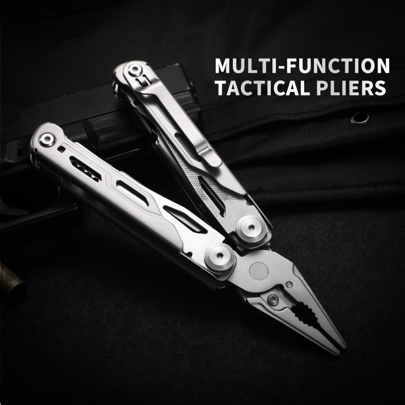 Tang darurat multifungsi pisau lipat penjepit taktis kombinasi alat bertahan hidup portabel pemotong alat multialat