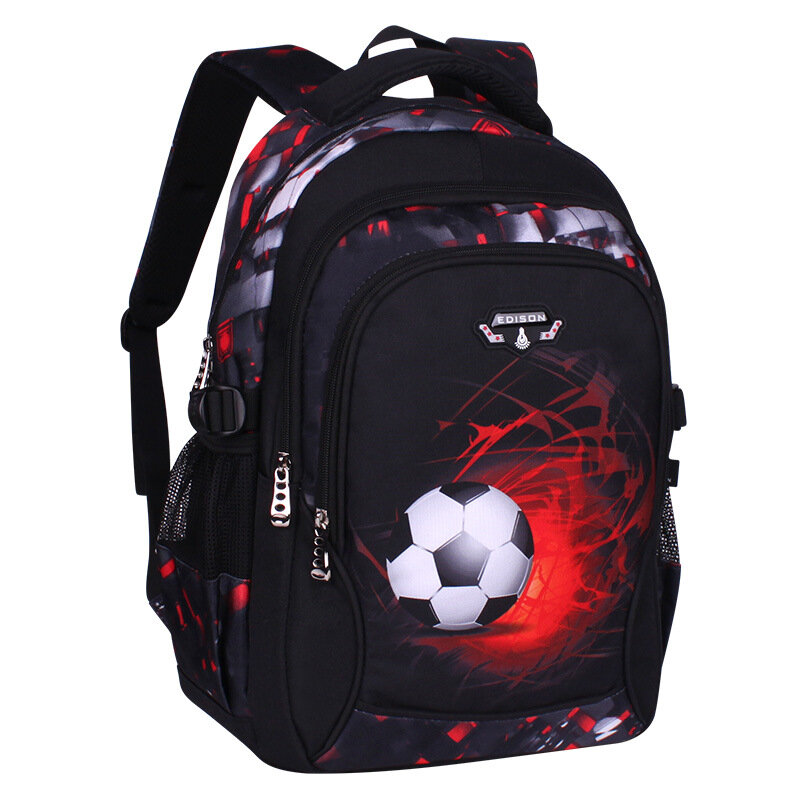 Mochila Escolar con estampado de fútbol para niño y adolescente, bolsa de viaje de Anime, mochilas escolares de fútbol