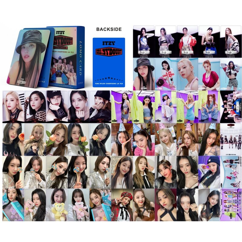 55pcs/set ITZY Kpop KILL MY DOUBT Photocards GI-DLE Album Photo Lomo Cards Girls Postcard for Fans Collection Gift