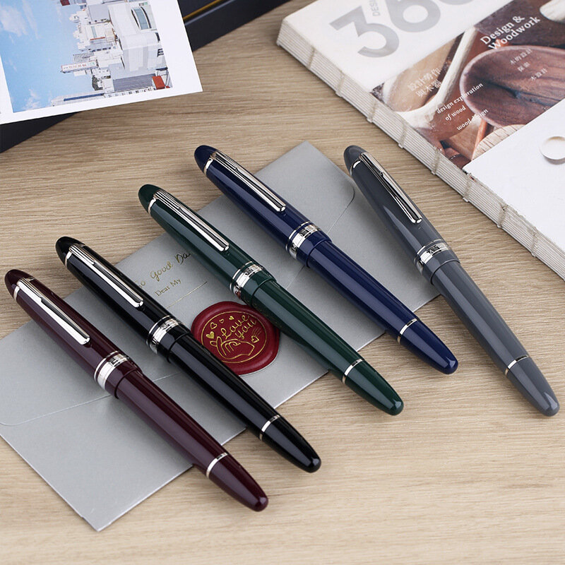 Mahan-pluma de resina Final Craftsman P136, bolígrafo de tinta de pistón de cobre de Metal que absorbe tinta Visual, bolígrafo de ventana de regalo, bolígrafo de tinta de práctica de escritura
