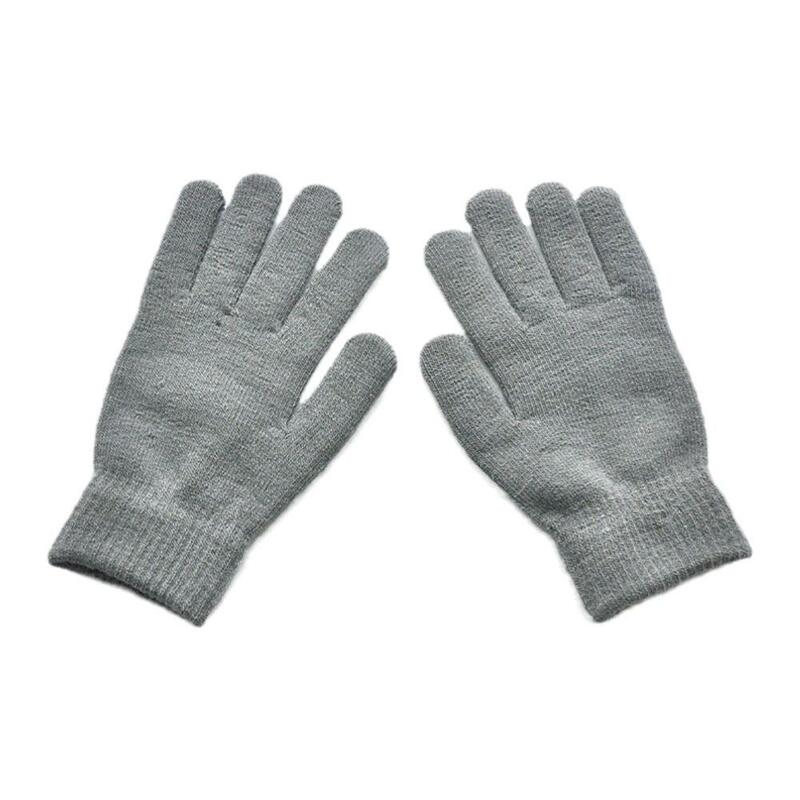 Autumn Winter Warm Knitted Full Finger Gloves Thickened Plush Soft Comfortable Solid Color Cycling Driving Glove For Men Wo P6X0
