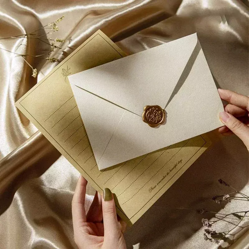 Enveloppes à fenêtre pour lettres faites à la main, sac d'emballage cadeau bricolage, couverture de carte d'invitation de fête de mariage, enveloppe d'argent, papeterie, 10 pièces