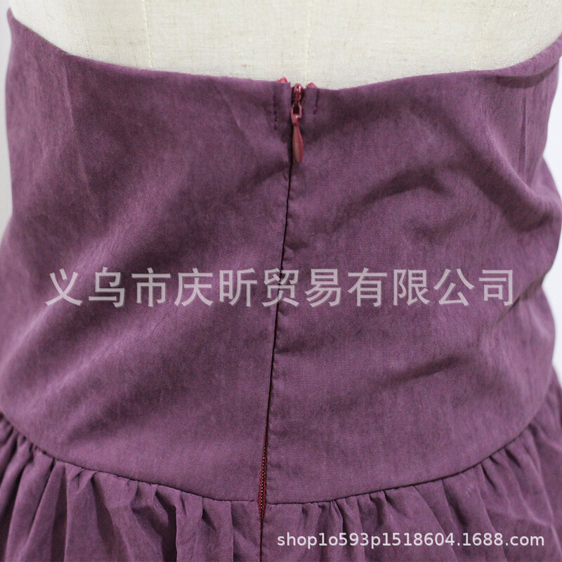Falda plisada de estilo británico Retro, falda larga con Swing grande, falda de cintura alta de Color sólido