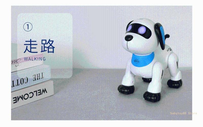 Y4UD Remote Control Dog Robotic Stunt Puppy Voice Control Electronic Pet Dancing Programmable Robot with Sound for Kids