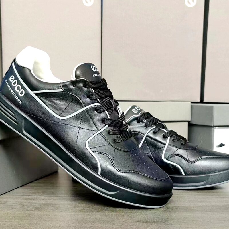 Zapatos de Golf de alta calidad para hombre, zapatillas de cuero genuino, transpirables, antideslizantes, resistentes al desgaste, deportivas, correr, caminar, ligeras