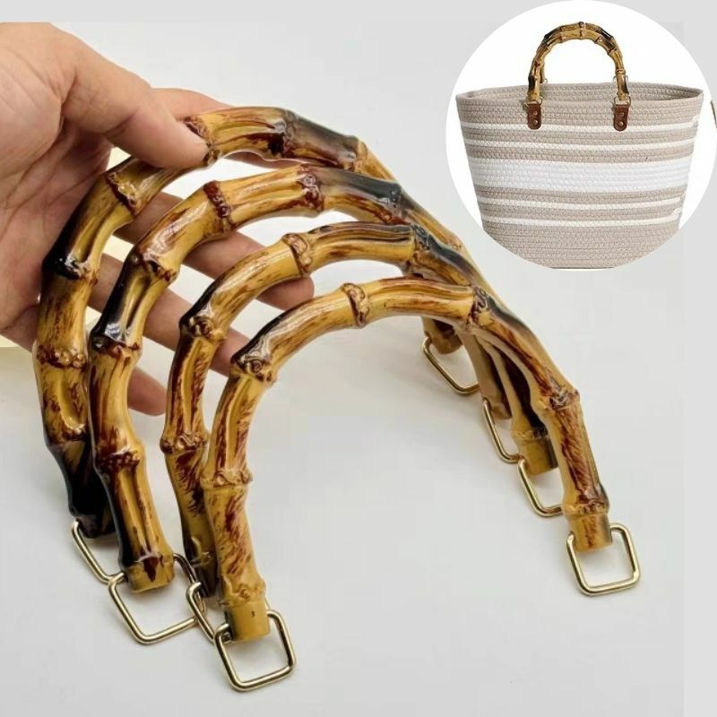 DIY With Buckle Bag Accessories Gift Box Handle Bamboo Purse Handles Handbag Band Handle Shoulder Bag Strap Bamboo Bag Handles