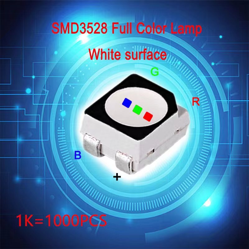 1000 pcs ,SMD3528 full color LED lamp of Bright suface used for LED display maintenance，Indoor RGB components for display