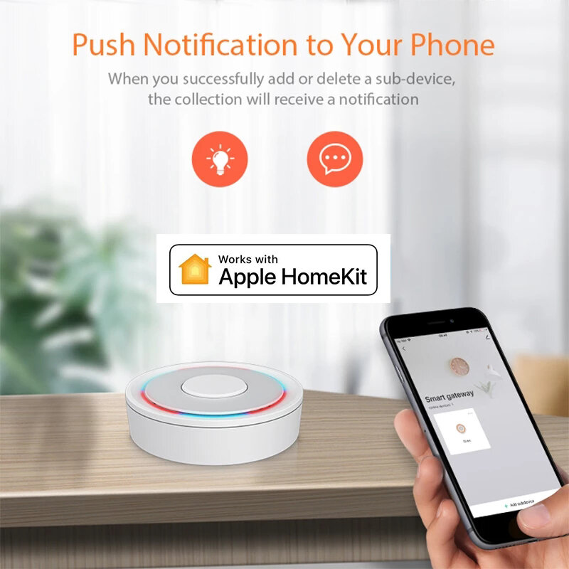 Межсетевой хаб HomeKit ZigBee, хаб с дистанционным управлением через приложение ZigBee для умного дома, работает с приложением Apple HomeKit Alexa Google Home Tuya SmartLife