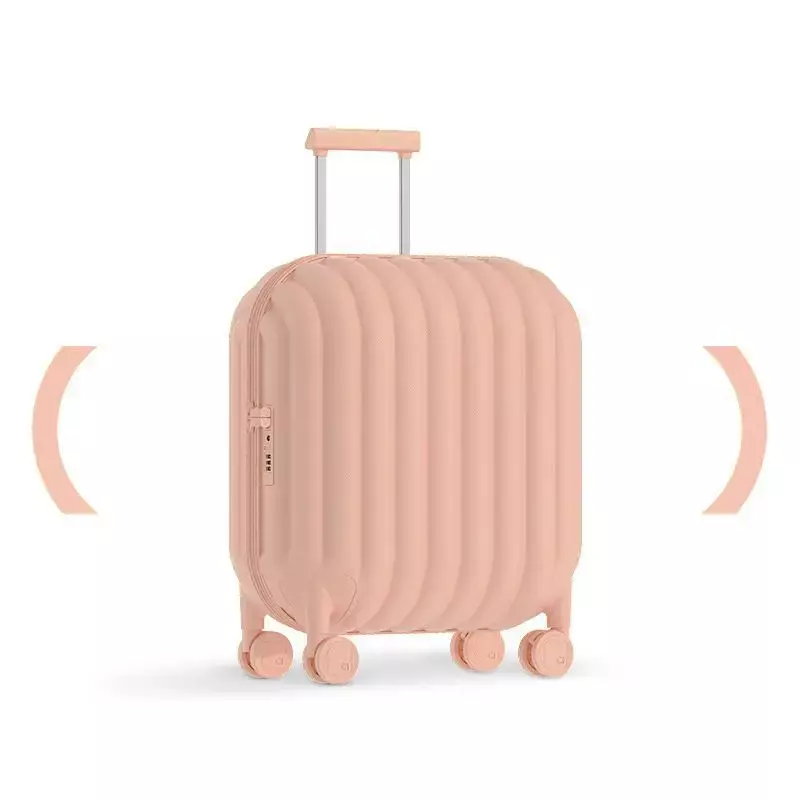 Candy koper beroda untuk perjalanan uniseks, koper fesyen kecil multifungsi dengan kata sandi, koper bepergian untuk pria dan wanita