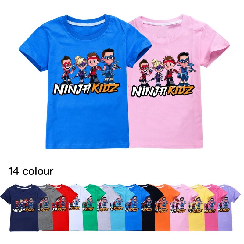 Ninja Kidz Jongen Zomerkleding Spy Ninjas Teen Jongens Kleding Katoenen Jongens Tshirt Boetiek Kids Kleding O-hals Meisjes Tops Shirt