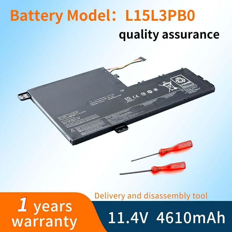Batería L15C3PB1 para portátil Lenovo Ideapad 330S, 330S-14IKB, 330S-14AST, 330S-15ARR, 330S-15AST, 330S-15IKB, 5B10W67358, L15L3PB0