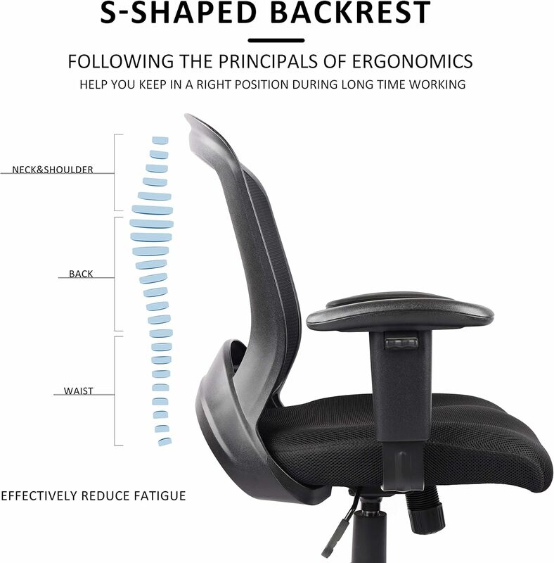 Офисное кресло HYLONE, компьютерное кресло для стола, Сетчатое вращающееся кресло для работы, регулируемые подлокотники, поддержка поясницы, регулируемая высота, качание,
