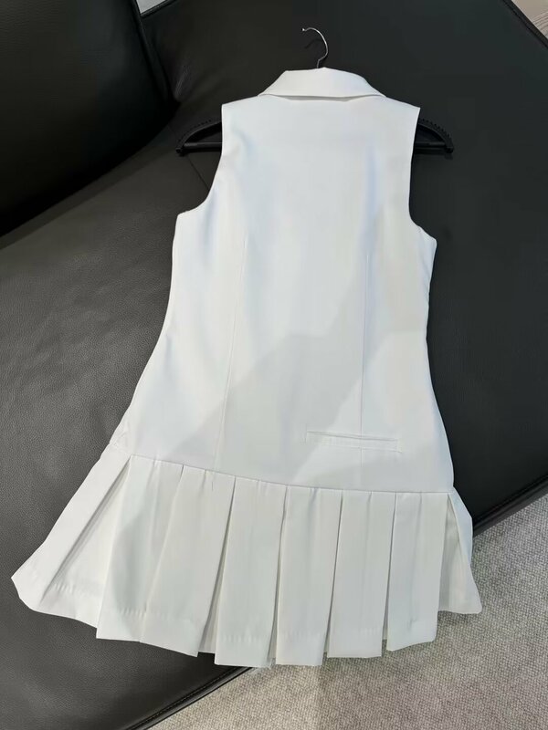 Chemise plissée large pour femme, combinaison courte vintage, taille élastique, nouvelle mode chic, 2024