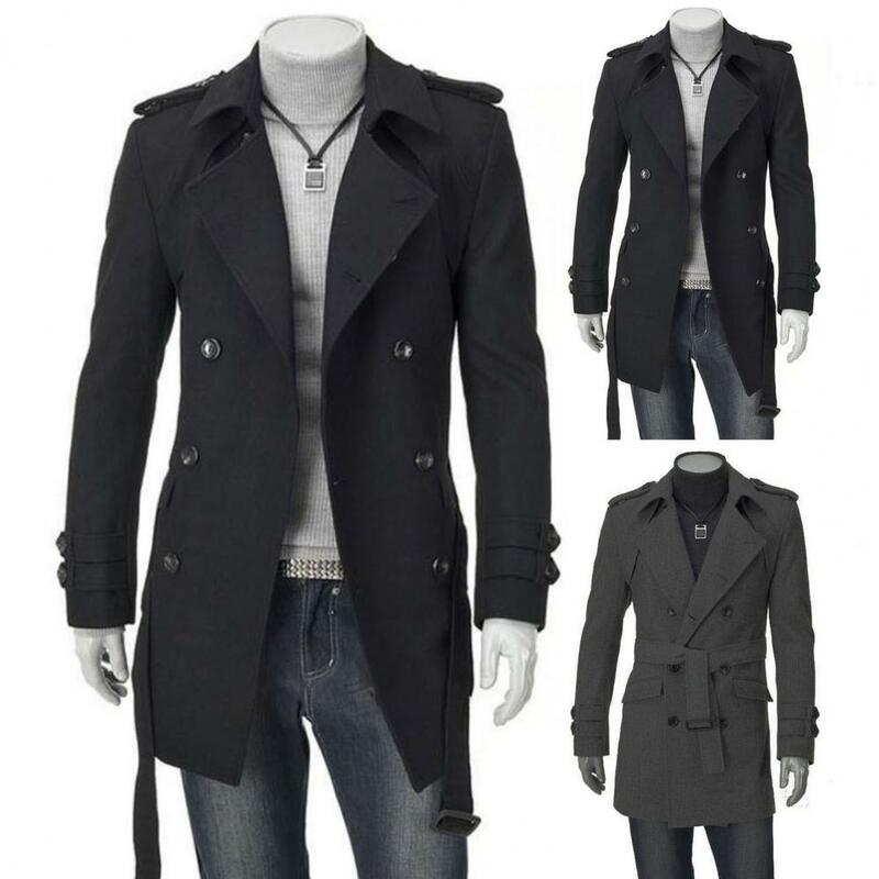 Jaqueta casual grossa quente com capuz masculina, trench coat masculino, quebra-vento masculino, casacos, outono, inverno