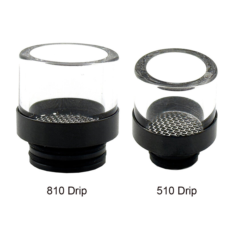 510 810 Drip Tip Mesh Mouthpiece baja nirkarat kaca Drip Tips untuk Kayfun Lite Subtank Mini TFV12 PRINCE TANK