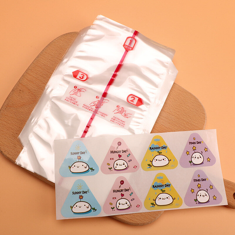 طبقات مزدوجة 100 قطعة النمط الياباني مثلث كرة الأرز التعبئة حقيبة الأعشاب البحرية شنطة هدايا أدوات صنع السوشي بينتو اكسسوارات