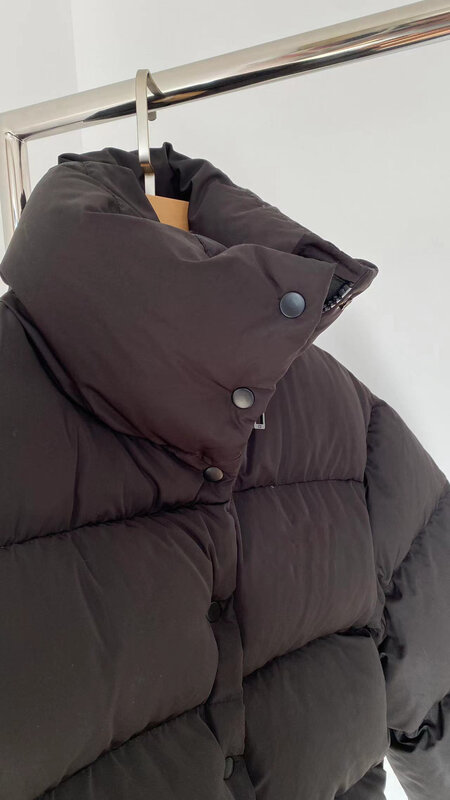 New autumn and winter new style retro loose high collar short down jacket