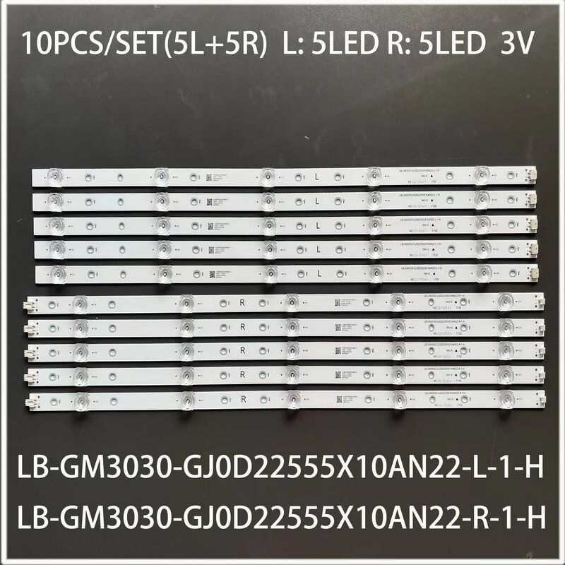 Kit barra LED, 10 peças, para rm l t 55pus7304 55pus6704 55pus7394 55pus7504