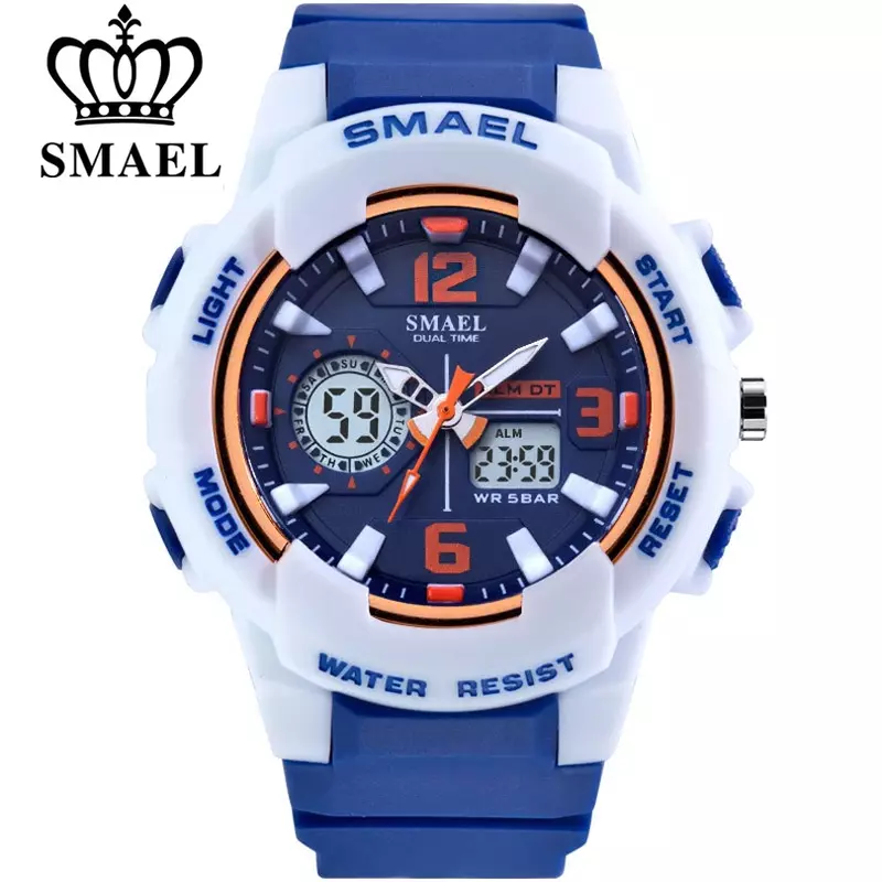 SMAEL Brand Fashion Women Sports Watches LED Digital Quartz Military Clock Man Watch Boy Girl Student Multifunctional Wristwatch