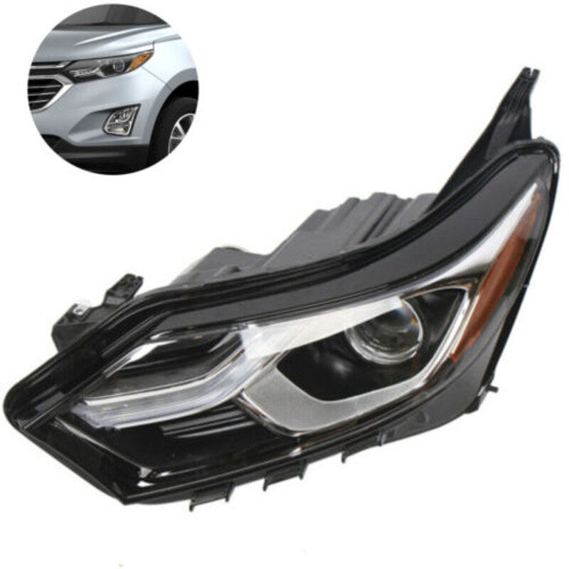 Left Headlight Fits for 2018 2019 2020 Chevy Equinox Factory Halogen DRL Driver Side OEM Headlamp LED DRL Headlight