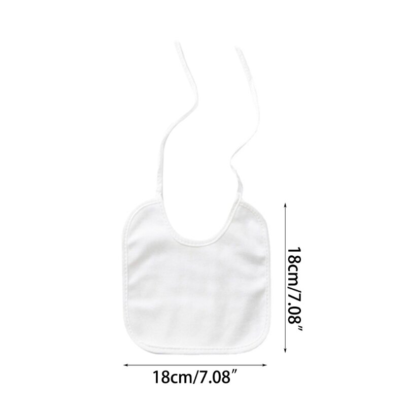 10 قطعة المرايل البيضاء لطلاء القطن مقاوم للماء المرايل الطفل الإبداعية ملابس التجشؤ Y55B