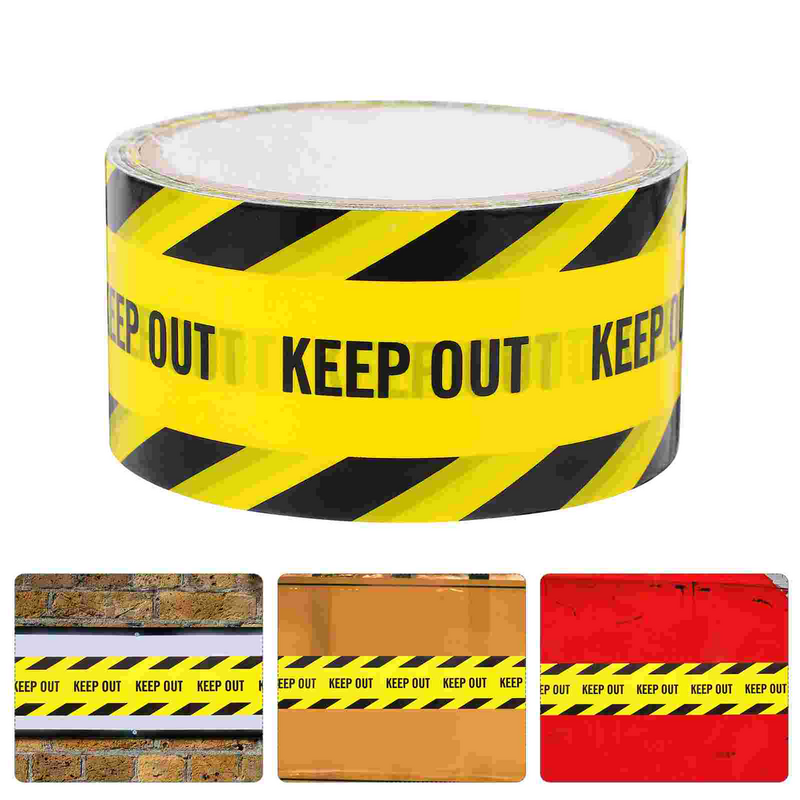 노란색 주의 테이프 컬러 덕트 경고 반사 스티커, 안전 줄무늬 자체 접착 롤
