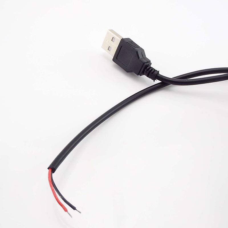 Câble USB de 2m avec Joli 501, Extension d'Alimentation A, Fil en Cuivre, 22awg, 3A, 5V, 12V