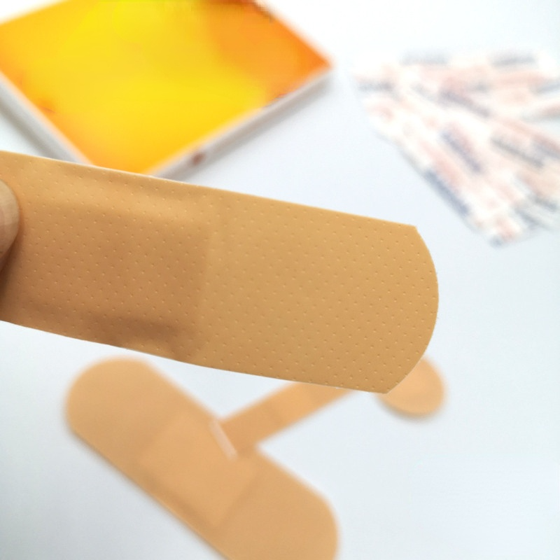 100 buah/lot Patch tahan air Strip luka plester perekat medis anti-bakteri perban untuk rumah perjalanan Dressing Band-aids