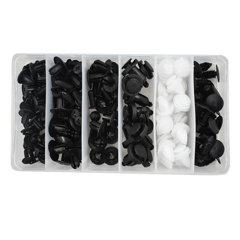 6 Sizes Auto Fastener Clip Plastic Clips Fasten Bumper Door For Cars 100pcs Trim Fitting Disassembly Tool Remove Retain Rivets