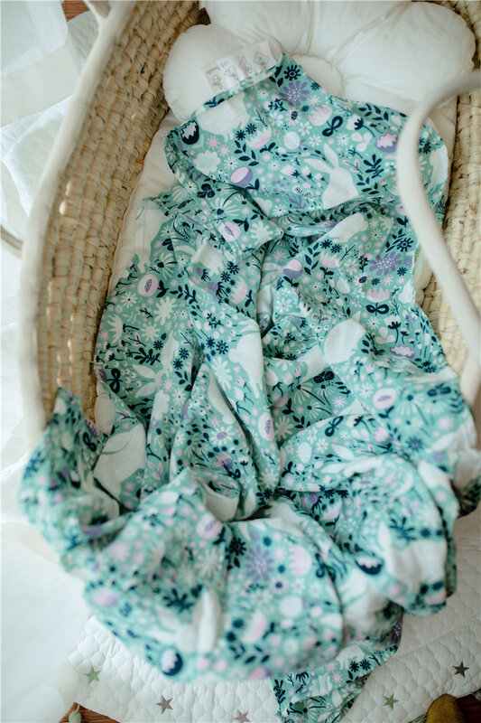 부드러운 대나무 코튼 아기 모슬린 담요, 모슬린 아기 배넷저고리 랩, 유아 유모차 간호 커버, 목욕 수건, 120x120cm