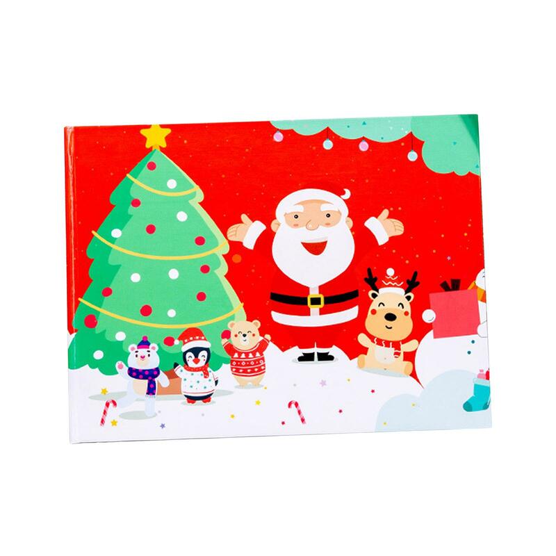 كتاب محمول عيد الميلاد ملصقا ، مونتيسوري ، قابلة لإعادة الاستخدام ، الأطفال