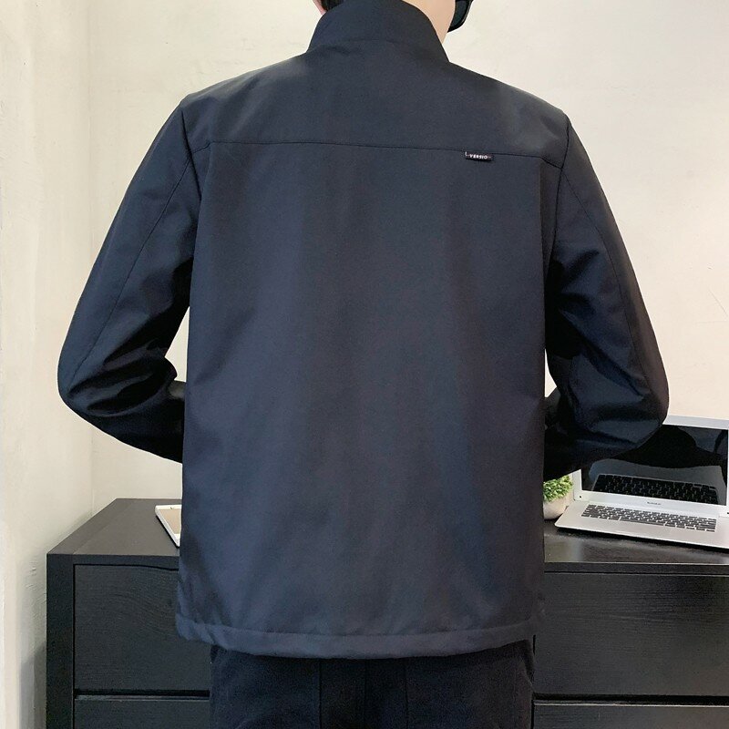 Мужская куртка с воротником-стойкой, повседневная ветрозащитная куртка, Размер 5XL, 2024