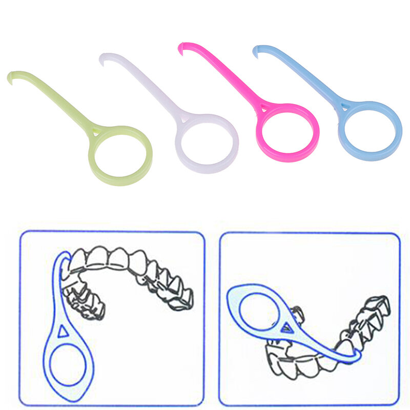 1PC Dental Removal Tool Plastic Hook Beautiful Orthodontic Aligner Removal Invisible Removable Braces Clear Aligner Oral Care