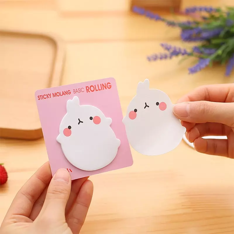 Papelería creativa coreana, etiqueta engomada adorable de la conveniencia del conejo de la patata, Nota de mensaje sellada, suministros de oficina