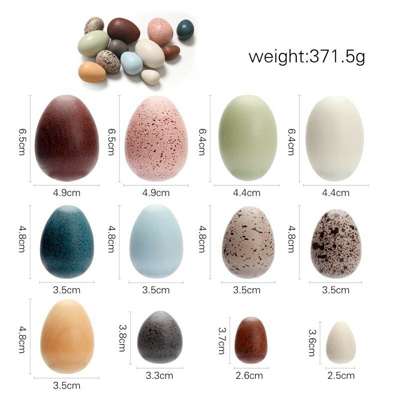 Juego de huevos de Pascua de madera para decoración del hogar, 1Set, 2022, manualidades, regalo para niños